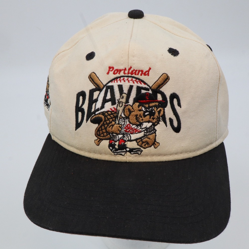 Portland Beavers #1 Apparel Snapback Hat Mens OS Cream Black Vintage Made in USA